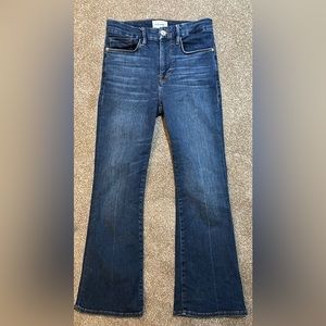 Frame Denim Le One Crop Mini Boot in Prima Size 1